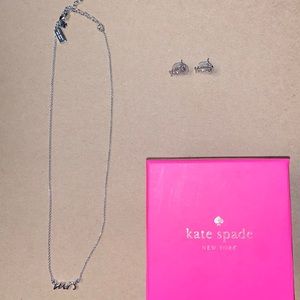 Kate Spade “Mrs.” Matching necklace and earrings